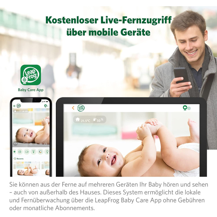 Радіоняня LeapFrog LF2423 з камерою, відеодисплеєм 2.8