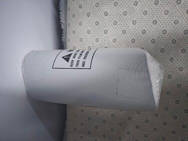 Подушка для шиї з Memory Foam - ортопедична подушка для сну, біла. Для тих, хто спить на боці, спині та животі