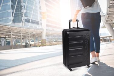 Набір валіз Slazenger 2/3 шт. – жорсткі дорожні валізи ABS з 360° колесами та кодовим замком, чорний колір