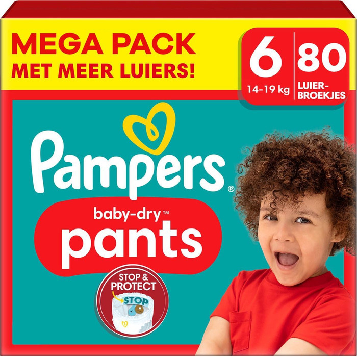 Підгузки-трусики Pampers Baby Dry Pants, розмір 6 (14-19 кг), Mega Pack, 80 шт.