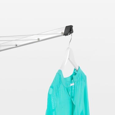Ротаційна сушарка для білизни Brabantia Topspinner (60м) з металевим анкером для землі, срібляста