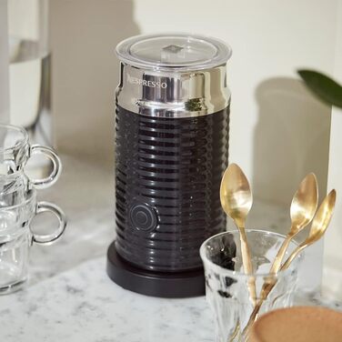 NESPRESSO Aeroccino 3 електричний спінювач молока, 120 мл кремової піни, 240 мл гарячого молока, чорний