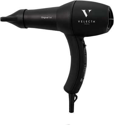 Професійний фен Velecta Paris 1.4 чорного кольору з велюровим покриттям