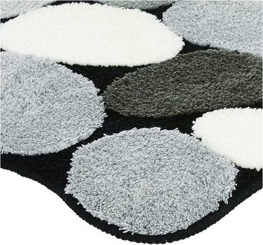 Килимок для ванної Kleine Wolke Stone, 55x65 см, чорний