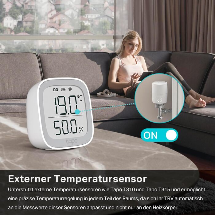 TP-Link Kasa Smart Термостат для радіатора WiFi Starter Kit (Хаб + 1 Термостат), Керування опаленням через додаток Kasa, Геофенсинг, Розпізнавання відкритих вікон, Matter, Сумісність з Alexa