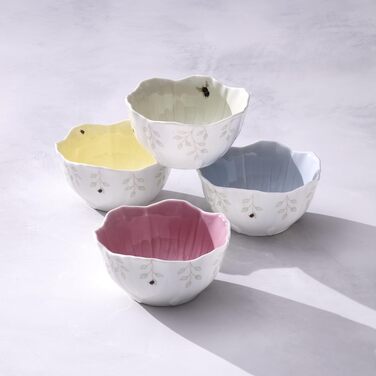 Набір десертних піал Lenox Butterfly Meadow Blumen, зелений колір, 4 шт.