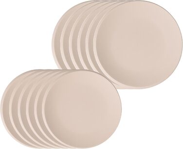 Сервіз столовий Villeroy & Boch NewMoon бежевий, 12 предметів, порцеляна преміум, тарілки 27 см та 24 см для 6 осіб