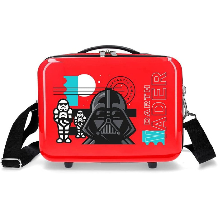 Косметичка Star Wars Galactic Empire, червона, жорсткий ABS, 29x21x15 см, з ремінцем, 9,14 л, дорожня сумка для макіяжу