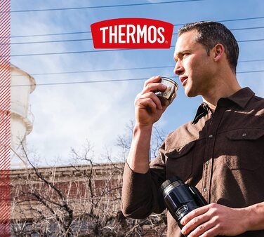 Термос Thermos Stainless King 1,2 л, нержавіюча сталь, синій, з ручкою