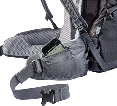 Рюкзак Deuter Futura Pro 42 EL, 42 л, чорний/графіт, для трекінгу та походів, великий розмір