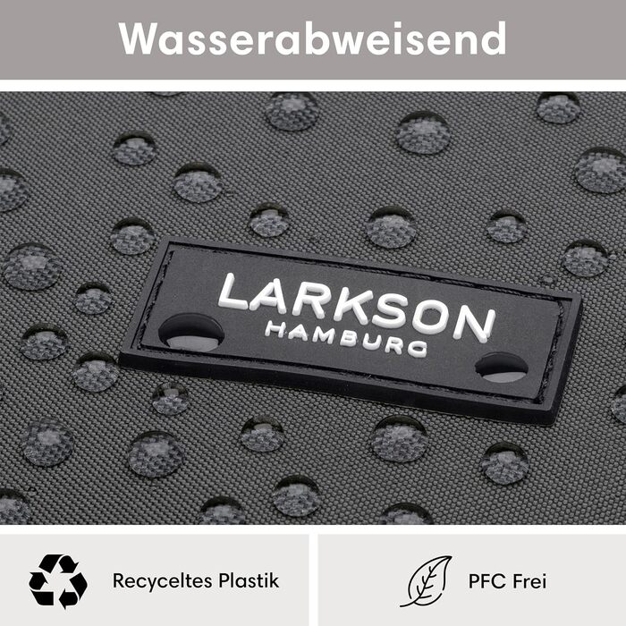 LARKSON Рюкзак для ноутбука 16'' сірий, водостійкий, для чоловіків і жінок, бізнес, університет, ручна поклажа