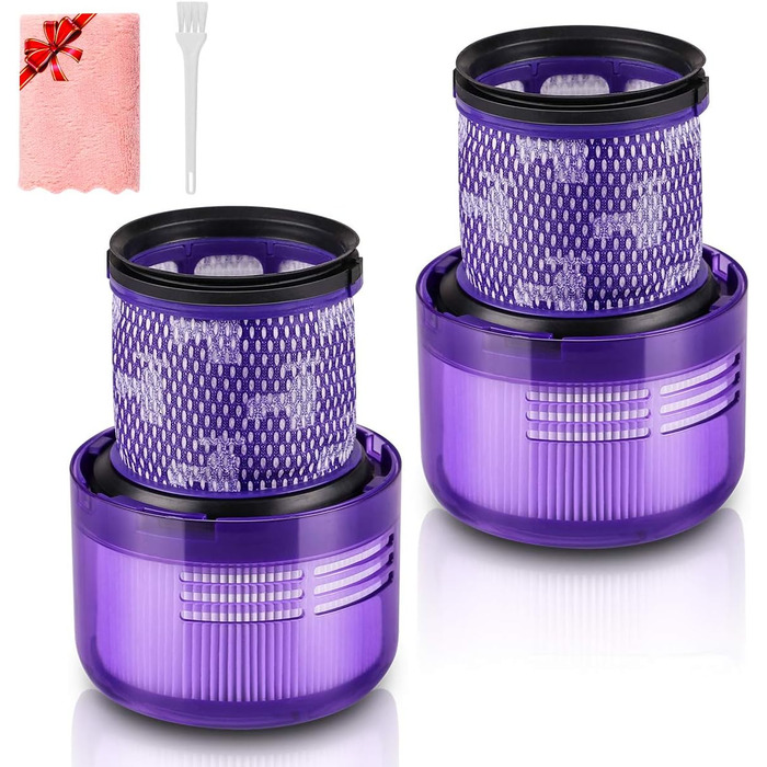Фільтр morpilot для Dyson V11/V15/SV14/SV22, 2 шт., змінний, для пилососа Absolute/Animal/Extra/Pro/Detect/Torque Drive, миючий, з ручником і щіткою, заміна 970013-02