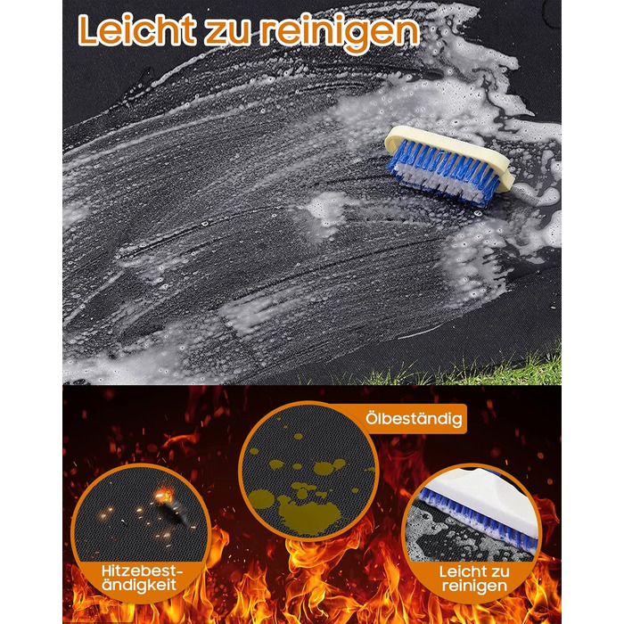 Вогнетривка підкладка для гриля 150x100 см - захист від жару до 982°C