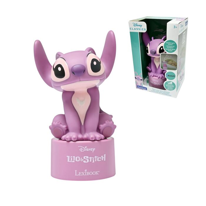Дитячий Bluetooth-нічник Lexibook Disney Stitch & Angel, рожевий, модель NS02D1