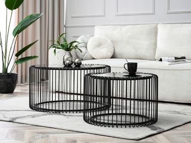 Журнальний стіл Mebel-Partner круглий, 80 x 80 x 42 см, чорний
