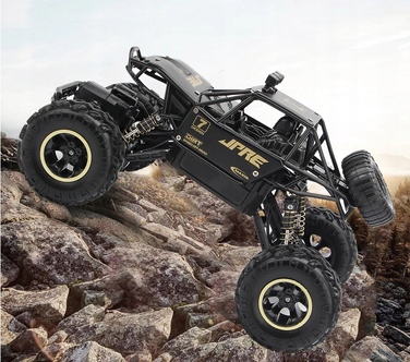 Радіокерована позашляхова машина TradeBaazar 4x4, чорна, масштаб 1:16, швидкість 15 км/год