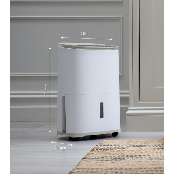 Meaco MeacoDry Arete® Two 25L: Повітряний осушувач та очищувач з HEPA-фільтром H13, Wi-Fi, інтелектуальні режими (Pebble Grey)