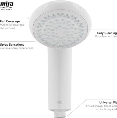 Душова лійка Mira Logic 2.1605.177 з 4 режимами, біла