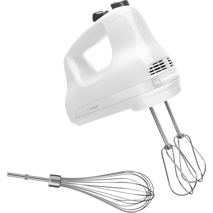 Ручний міксер KitchenAid Classic 5KHM5110EWH, 5 швидкостей, білий