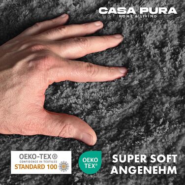 Килимок для ванної кімнати Casa Pura Sky Soft 80x150 см сірий, м'який, пухнастий, з антиковзким покриттям, для душу, легко миється