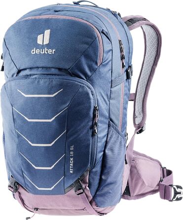 Жіночий велосипедний рюкзак Deuter Attack 18 SL з протектором, 18 л, синьо-фіолетовий