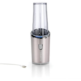 Портативний блендер Cuisinart 450 мл, акумуляторний, USB, для смузі, льоду, фрапе, молочних коктейлів, BPA-free Tritan, з кришкою та стаціонарною підставкою