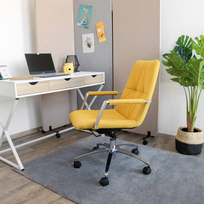 Офісне крісло / поворотне крісло SARANTO II тканина гірчиця hjh OFFICE
