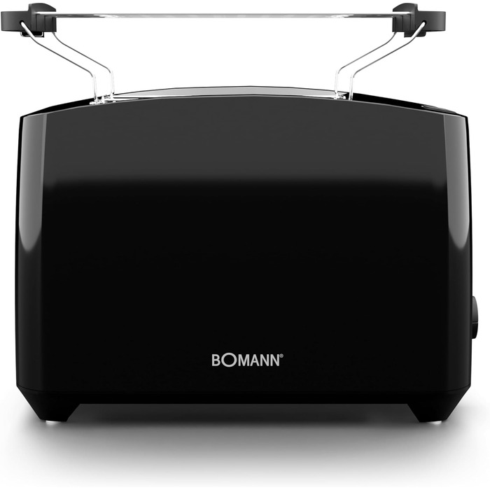 Тостер Bomann TA 6065 CB чорний, 2 скибки, підставка для булочок, функції підігріву та розморожування, ліфт