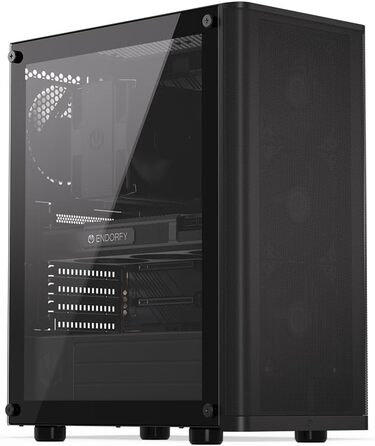 Корпус для ПК ENDORFY Ventum 200 Air ATX з 4 вентиляторами 120 мм, загартоване скло, mesh-панель, компактний, широка сумісність з охолодженням, EY2A002