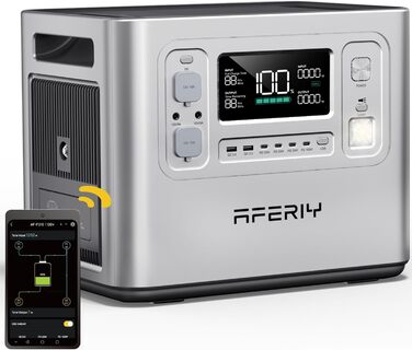 Портативна електростанція AFERIY, ємність 2048 Wh, номінальна потужність 2400 W
