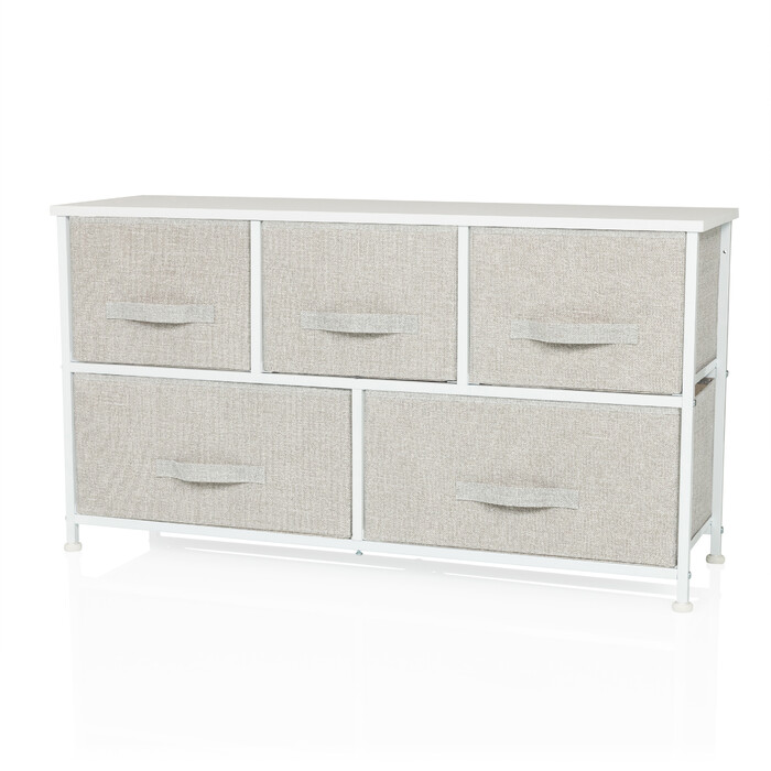Комод FOLDAR 100x30x55см 5 відділень сірий hjh LIVING