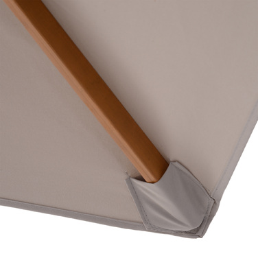 Outsunny Parasol, садова парасолька, 3 яруси, захист від сонця, бамбук 180/㎡ поліестер, сірий, Ø2.5 x 2.3 м