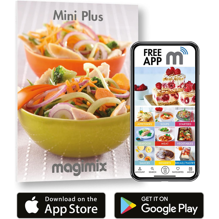 Кухонний комбайн Magimix Mini Plus 18253EB, пластик, червоний