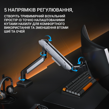Настільне кріплення для монітора Anda Seat Stealth PRO II 17’’-42’’ Blue