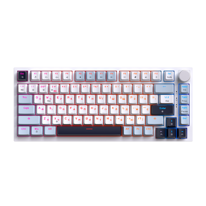 Дротова механічна клавіатура GamePro MK160 V2 Warden QLAB Sakura White (MK160-V2-BL-QS)