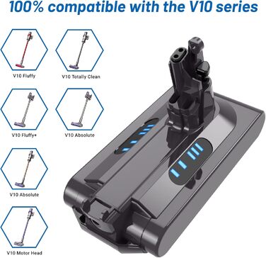 AIMAX акумулятор 3900mAh для Dyson V10, сумісний з Absolute, Animal, Extra, Fluffy, SV12, Motorhead, Slim, для ручного пилососа, 25.2V, з гвинтами і викруткою, заміна батареї