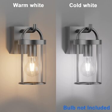 Настінний вуличний світильник Klighten Vintage Industrial, алюміній, антрацит, цоколь E27, IP44 для тераси та саду (темно-сірий, без датчика руху, без лампи)