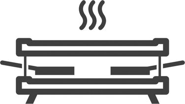 Ракелетниця-гриль DOMO DO9147G 'Just us' для 4 осіб, 600 Вт, знімні пластини