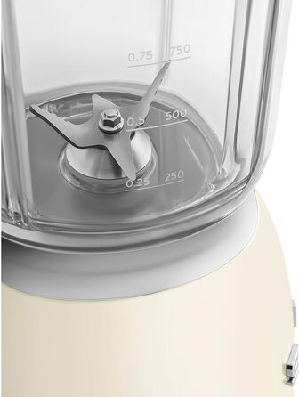 Міксер стаціонарний Smeg BLF03CREU 1.5 л кремового кольору, 800 Вт, 4 швидкості, автоматичні програми