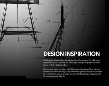 Мобільна підставка для телевізора FITUEYES Design на колесах, регульована по висоті, з поворотом і нахилом, для плоских і вигнутих ТВ 43–75 дюймів, серія Eiffel, чорна