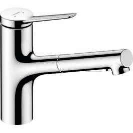 Змішувач кухонний Hansgrohe Zesis M33 з витяжним душем, 2 режими, висота виливу 150 мм, поворотний на 150°, хром