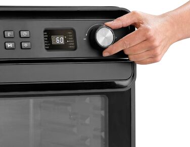 Фритюрниця CASO AirFry Chef 1700 з конвекцією, 1700 Вт, 3 рівні, температура 40-230°C, чорна, без попереднього розігріву
