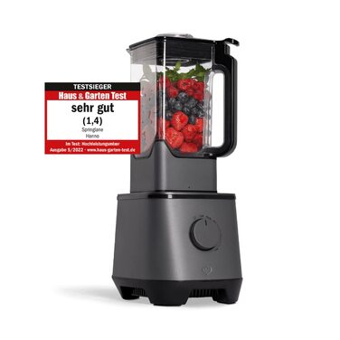 Hochleistungsmixer SPRINGLANE Hanno – блендер для приготування смузі, 2000 Вт, 32000 об/хв, самоочищення, збірник рецептів та насадка-стійка, антрацит