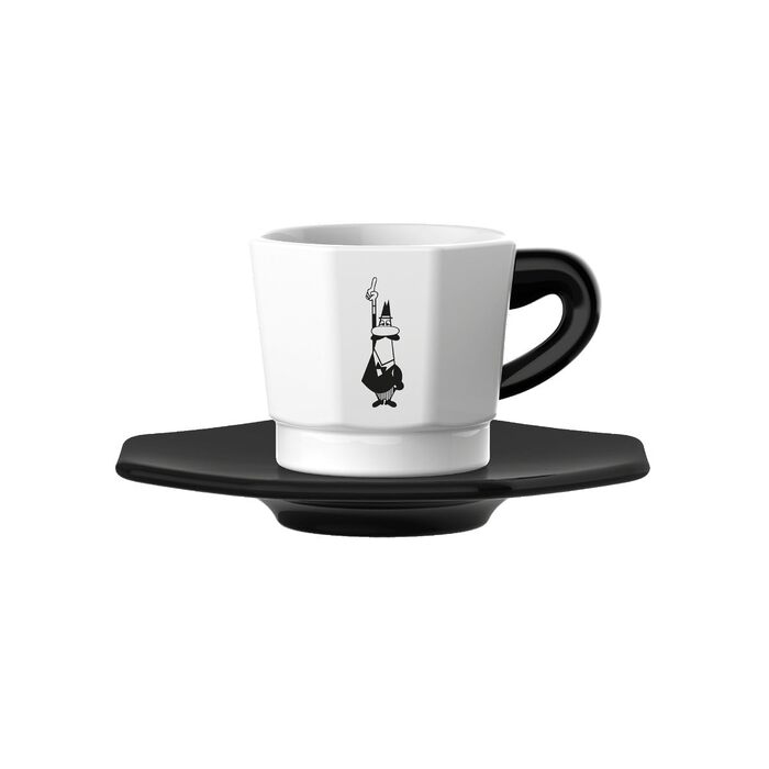 Набір еспресо-чашок Bialetti Octagonal (4 шт), матовий чорний та рожеве золото, 75 мл, RTATZ403
