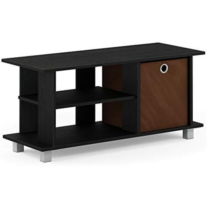 ТВ-тумба Furinno Simplistic з шухлядою, дерево, еспресо/чорна, 80x38x33 см