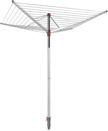 Vileda Sun-Lift Compact сушарка для білизни, 40 м, регульована висота 1,55-1,72 м, Easy-Lift, 8 тримачів, чохол UV, сіра, еко-упаковка