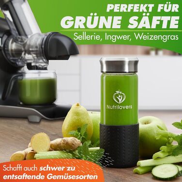 Електрична шнекова соковижималка GREEN-PRESS з нержавіючої сталі 304, BPA-free, для овочів, фруктів і селери, німецький бренд, тест-переможець 2023 року