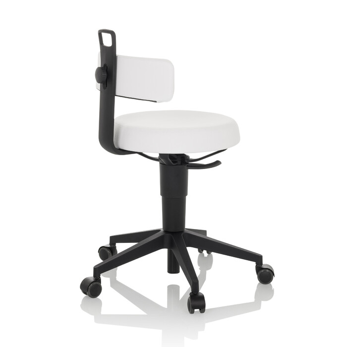 Робочий табурет / балансирне крісло TOP WORK FLEX PU white hjh OFFICE