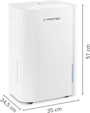 Осушувач повітря TROTEC TTK 54 E, електричний, 18 л/день, для квартири і спальні, до 40 м², автоматичне вимкнення