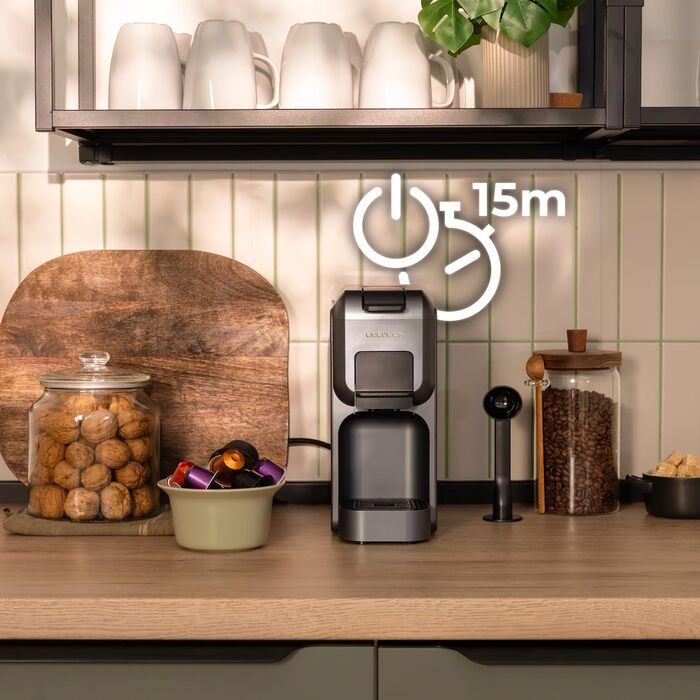 Кавомашина Cecotec Freestyle Compact Black: 1350W, Thermoblock, 20 Bar, 4-в-1 для еспресо, сумісна з Dolce Gusto, Nespresso, K-Fee, об'єм резервуару 800 мл